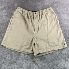 Polo Ralph Lauren Vintage Mens Shorts L Khaki Tan Elastic Waist Drawstring 5.5