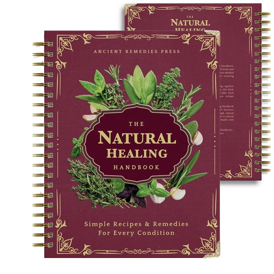 The Natural Healing Handbook Spiral Herbal Remedies Wellness Recipes Guide Gift - Image 2 of 4