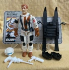 1988 GI Joe Blizzard v1 Figure Bright White - 100% Complete w/ Ex File Card Read