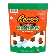Reese’s Unwrapped Mini Trees 20 oz Pouch – Milk Chocolate Peanut Butter Holiday