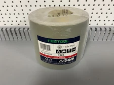 Festool 201768 Granat P320 Non-Perforated Paper Backed Hand Sanding Roll, 115mm