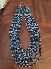 Vintage Native American Squaw Heishi 10 Strand Necklace
