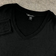 Athleta Womens M Black Sunrise V Neck Long Sleeve Pullover Sweatshirt