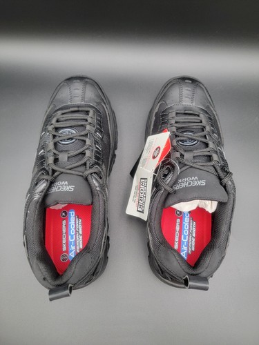 Men's Skechers Work Burgin-Sawda Composite Toe Black (200088W) Wide Size 10.5 - Picture 6 of 10