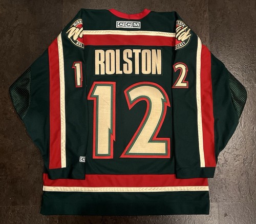 CCM 550 Minnesota Wild ROLSTON Road Jersey LARGE **Made In Canada**