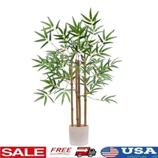 Artificial Bamboo Tree 30H Indoor Plant Plastic Planter Home Office Decor New