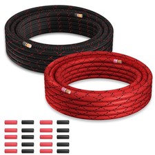 8 Gauge Wire 30 FT Each, Red/Black , Primary Automotive Power or Ground Wire...