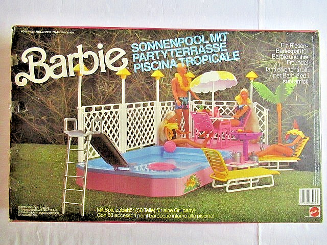Barbie 3041 Piscine et Patio Tropiques vintage 1986 en boîte d'origine complète