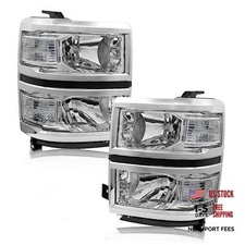 Headlight Assembly for 2014 Chrome Housing CLear Reflector Clear Lens OE Type