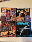 Lot Of 4 Star Trek Calendars 1987, 1988, 1989 And 1992 