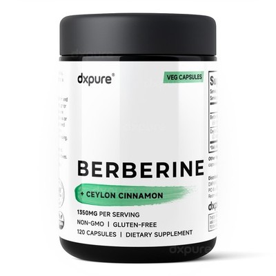Berberine HCl with Ceylon Cinnamon 1200mg - 120 Capsules - Vegan Gluten-Free