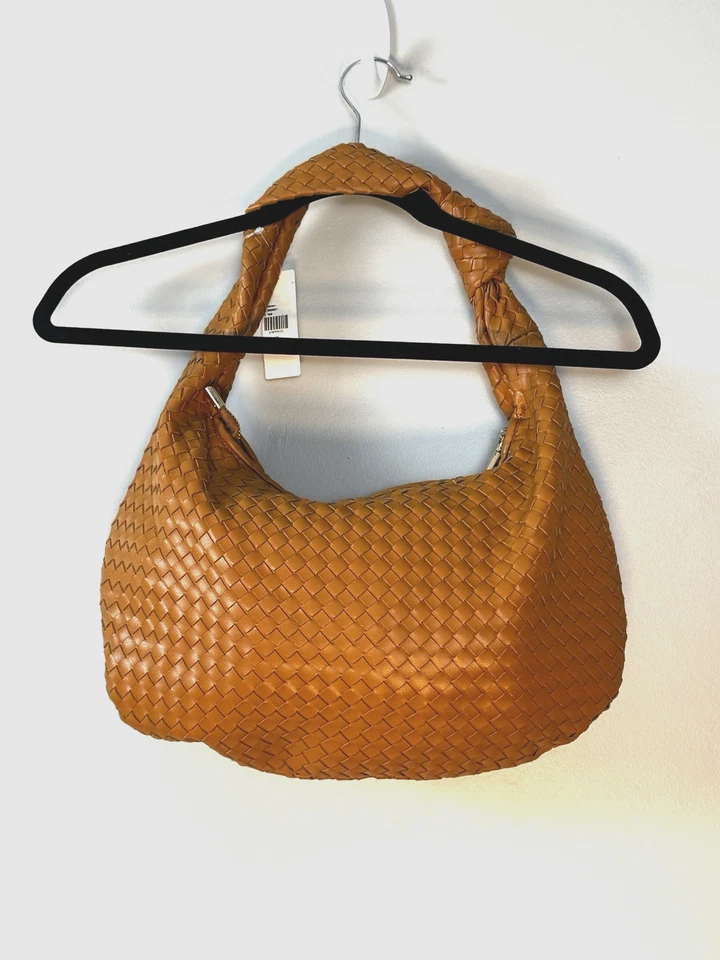 Anthropologie Boho Melie Blanco Tejido Vegano Bolso de Hombro Cartera Bolso Hobo NUEVO CON ETIQUETAS DEFECTUOSO Foto 2 de 4