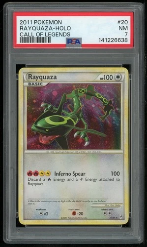 Pokemon TCG Rayquaza Holo 20/95 Call of Legends 2011 PSA 7 Near Mint
