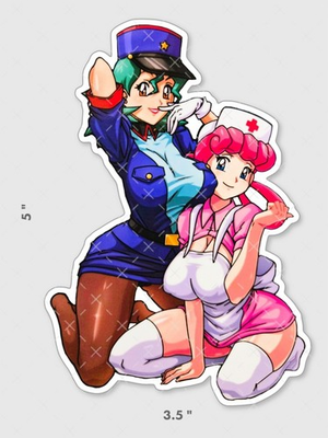 #ad Officer Jenny Nurse Joy Poke Waifu Vinyl Sticker $5.00