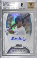 2011 Bowman Sterling Prospect Refractor /199 Bubba Starling BGS 9 MINT Auto u2h