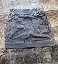 Columbia Women  s Gray Solid Skort S Regular Pockets Drawstring Sides