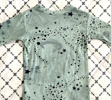 Baby Gap Kids Pajama Set 5T Unisex Green Space Theme Organic Cotton PJs