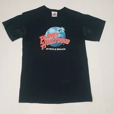Vintage 90s Planet Hollywood Myrtle Beach T-Shirt Men Small Black EUC