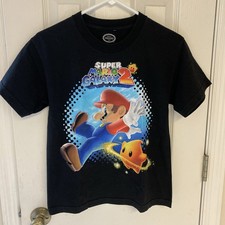 BOYS NINTENDO SUPER MARIO GALAXY 2 SHIRT BLACK YOUTH SZ MEDIUM S/S