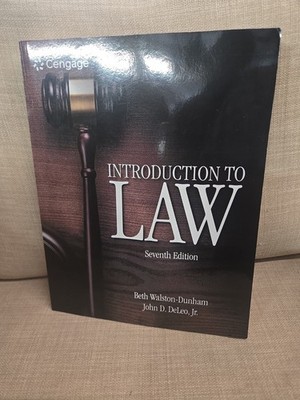 Mindtap Course List Ser.: Introduction to Law by Beth Walston-Dunham (2019,...