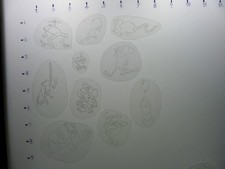 Vintage 80's Acetate Tattoo Stencils "Small Tats set 8". Good condition.
