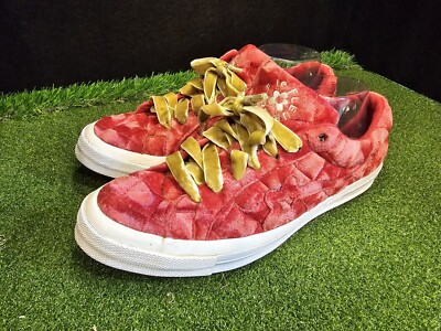 Size 10 Mens Wms 12 Converse One Star x Golf Le Fleur Quilted Velvet Cherry 2019 Size 10 - Converse One Star x Golf Le Fleur Quilted Velvet  main image 3