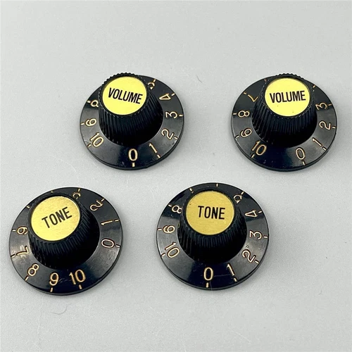 Jazzmaster Vintage Witch Hat Knob Black Gold Knobs Guitar Knobs For Gibson SG LP