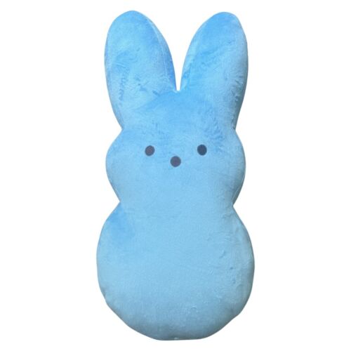 2022 PEEPS 24” Easter Bunny Rabbit Bean Plush Stuffed Limited Edition Blue