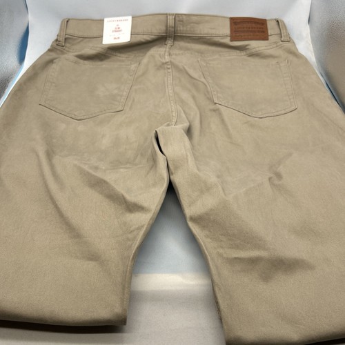 Lucky Brand 121 Men’s Slim Fit Sateen Straight Pants Size 38x30 Tan Khaki - NWT - Picture 10 of 19