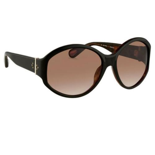 Linda Farrow luxury sunglasses Jackie O scallop oversized 925 Sterling women NOS - Picture 2 of 10