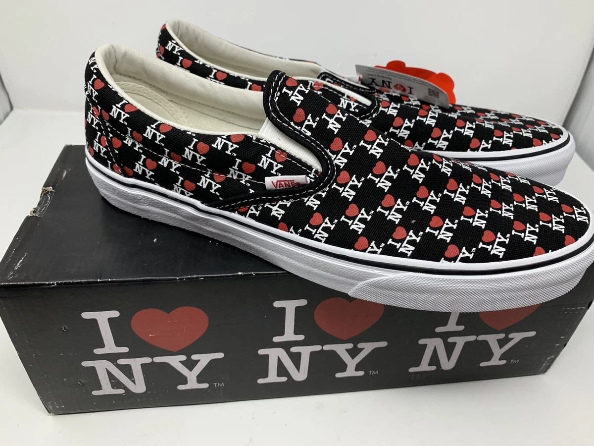 Aeródromo empeñar Comparar NEW Vans I Love NY Classic Slip On The General New York Mens Size 10.5  Womens 12 | eBay