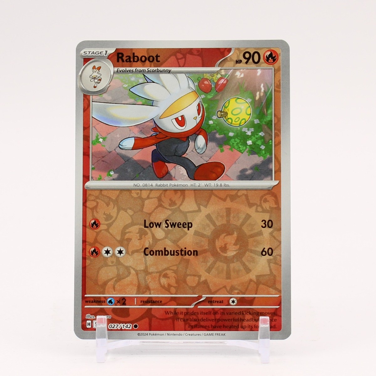 Raboot - 027/142 Stellar Crown REVERSE Holo Pokemon - NM Raboot - 027/142 Stellar Crown REVERSE Holo Pokemon - NM