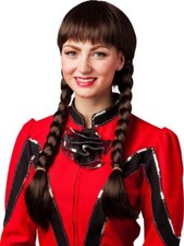 Perücke Garde Tanzperücke Mariechen Uniform Zopfperücke Dirndl Kleid Kostüm