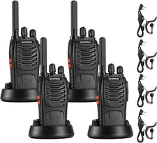 BAOFENG BF-88ST Walkie Talkies for Adults Long Range - 4 Pack