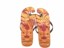 WOMENS JUNCTURE SUMMER MARGARITAFLIP FLOP RUBBER BEACH SANDALS SIZE MED 7/8 NWT 