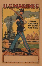 U.S. Marines Recruitment Poster Vintage Style Poster 18"x28"