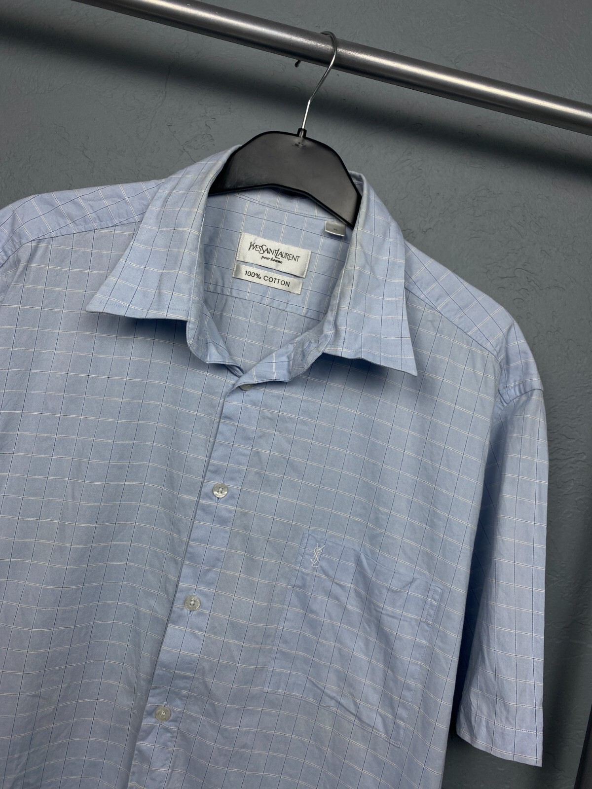 Camicia uomo manica corta Yves Saint Laurent YSL taglia XL