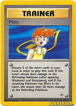 Pokemon Gym Heroes Card 102/132 Misty
