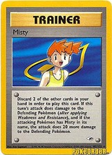Pokemon Gym Heroes Card 102/132 Misty on eBay