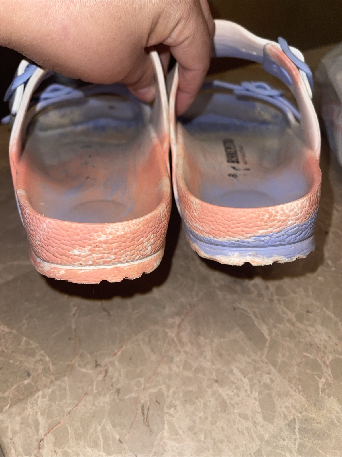 Birkenstock Arizona Rubber Tie Dye Slip On Sandal Siz… Gem