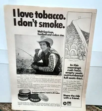 1977 Walt Garrison Skoal others Smokeless Tobacco Original Print Ad Vintage 70s
