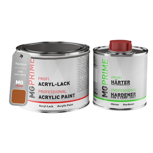 Pantone 470C Brown Peinture acrylique mat satinée Pot de 0,75 litre ...