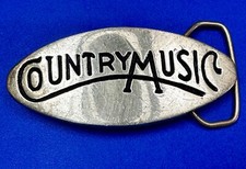 Country Music - Solid Brass Wide oval Belt Buckle - ultimate fan gift