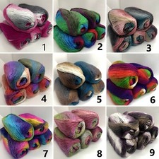 100 Gr. Regenbogen Wolle, Farbverlauf, 26 Farben, NEUE Farben