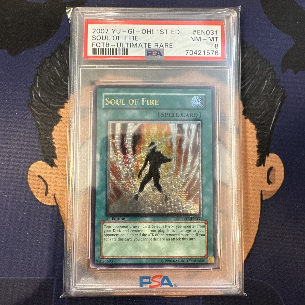 PSA 8 NEAR MINT 2007 YU-GI-Oh! FOTB SOUL OF FIRE EN031 1st Ed