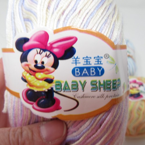 Cashmere Silk Cotton Blend Baby Sheep Yarn 50g pastel Mixed Lot 5 skeins Minnie - Picture 2 of 8