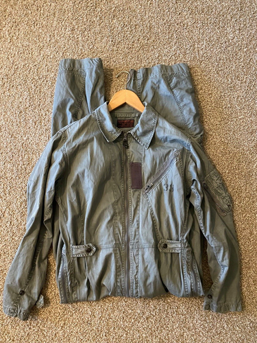 Tuta da volo vintage Skyline Clothing Corp uomo molto leggera Med regolare US Air Force - Foto 3 di 12
