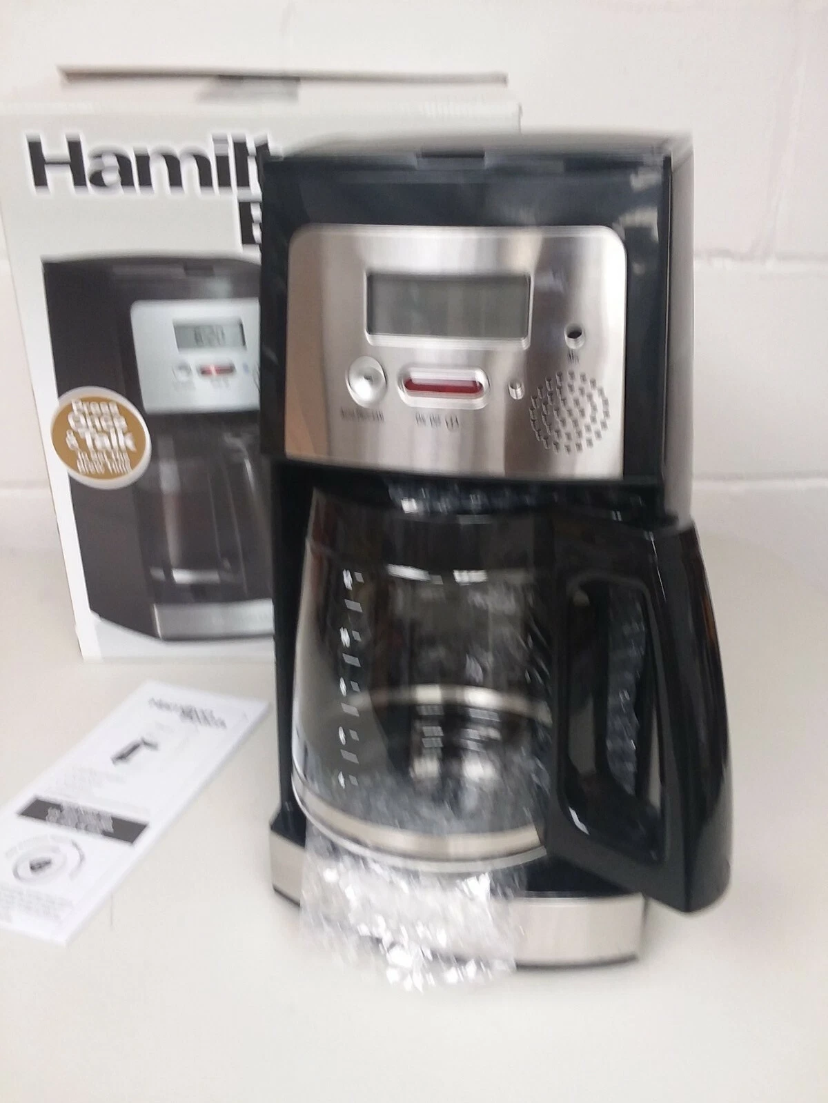 HAMILTON BEACH Voice Activated Coffee Maker New-Open Box-Hard to Find