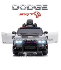 Licensed Dodge Challenger SRT Hellcat Police car 12v kid ride on with Remote New