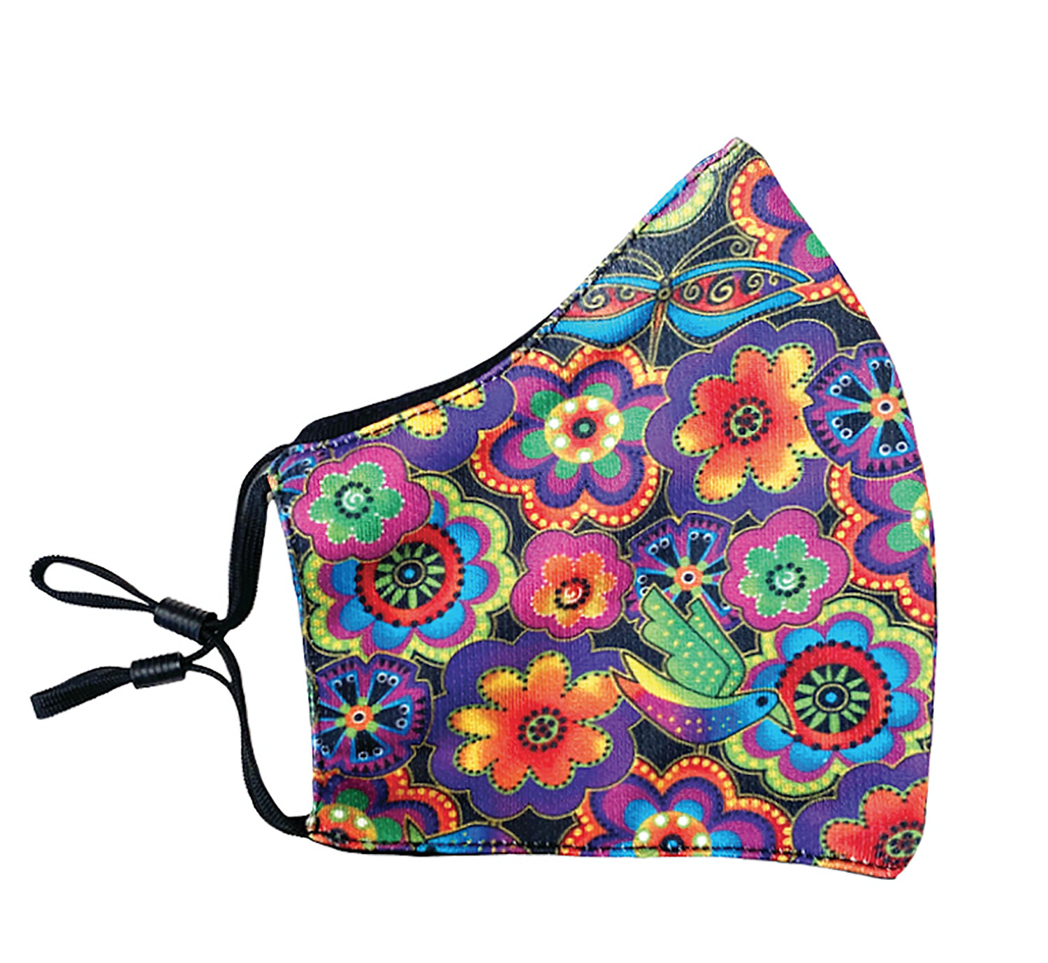 Laurel Burch Studios Boutique Face Mask, Reusable, Florals, Floers